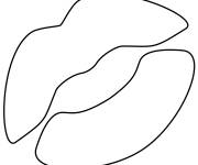 Coloriage Abstrait marque du baiser
