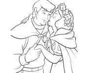 Coloriage Baiser de Blanche-Neige et son prince