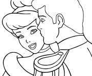 Coloriage Baiser de cendrillon