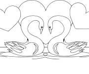Coloriage Baiser de Cygnes