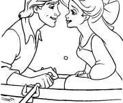 Coloriage Baiser de Disney sur navire