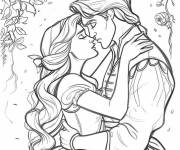 Coloriage Baiser de la belle au bois