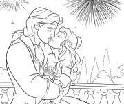Coloriage Baiser de princesse de Disney