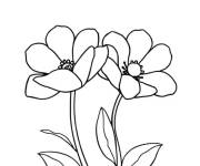 Coloriage Baiser des fleurs