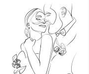 Coloriage Baiser en vecteur