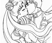 Coloriage Baiser et amour