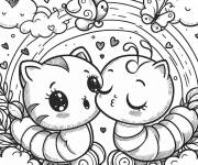 Coloriage Baiser magique
