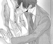 Coloriage Baiser passionn&eacute; pour adulte manga