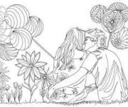 Coloriage et dessins gratuit Baiser ps à imprimer
