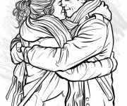 Coloriage Baiser r&eacute;aliste pour adulte