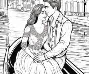 Coloriage Baiser sur le petit navire