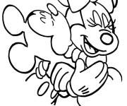 Coloriage Calin et baiser de Micke et Minnie
