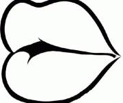 Coloriage et dessins gratuit Des l&egrave;vres pour lancer un baiser à imprimer