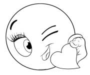 Coloriage &Eacute;motic&ocirc;ne baiser