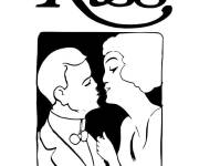 Coloriage Image de baiser