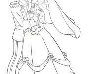 Coloriage La premi&egrave;re danse des amoureux