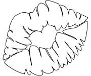Coloriage Marque du baiser