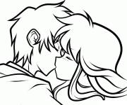Coloriage Page de baiser