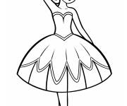 Coloriage Ballerina facile