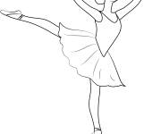 Coloriage Ballerine &agrave; impri