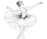 Coloriage Ballerine adulte