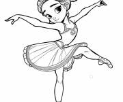 Coloriage Ballerine de film d'animation