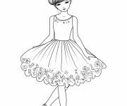 Coloriage Ballerine douce