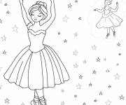 Coloriage Ballerine en robe
