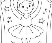 Coloriage Ballerine en tetu