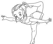Coloriage Ballerine joyeuse