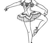 Coloriage ballerine professionnelle