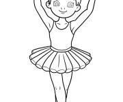 Coloriage Ballerine sur pointe