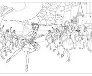 Coloriage Ballet et repr&eacute;sentation en soir&eacute;e