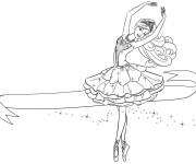 Coloriage Barbie danse le Ballet