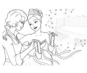 Coloriage Barbie pendant la repr&eacute;sentation de ballet