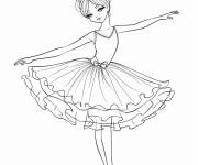 Coloriage Belle danseuse de ballet imprimable