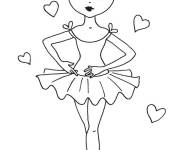 Coloriage et dessins gratuit Belle danseuse de ballet mignonne à imprimer
