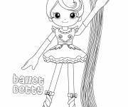 Coloriage Betty faisant du ballet