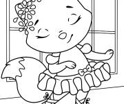 Coloriage Chat aimable dansant le ballet