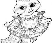 Coloriage Chat au danse ballet