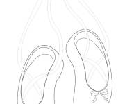 Coloriage Chaussons de danse en vecteur
