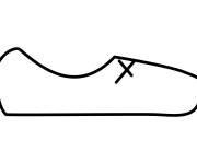 Coloriage chaussures de ballet facile