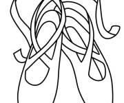 Coloriage Chaussures de danse ballerine