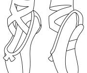 Coloriage Chaussures de danseuse de baller