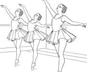 Coloriage Classe de ballet pour les petites filles