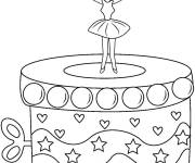 Coloriage Coffret avec ballerine de Ballet