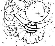 Coloriage Concon faisant du ballet