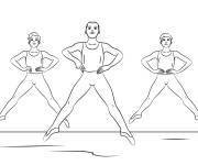 Coloriage Cours de Ballet de gar&ccedil;ons