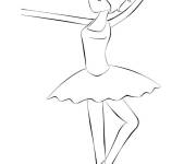 Coloriage Croquis de danseuse de ballet