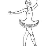 Coloriage Danseuse adulte de ballet